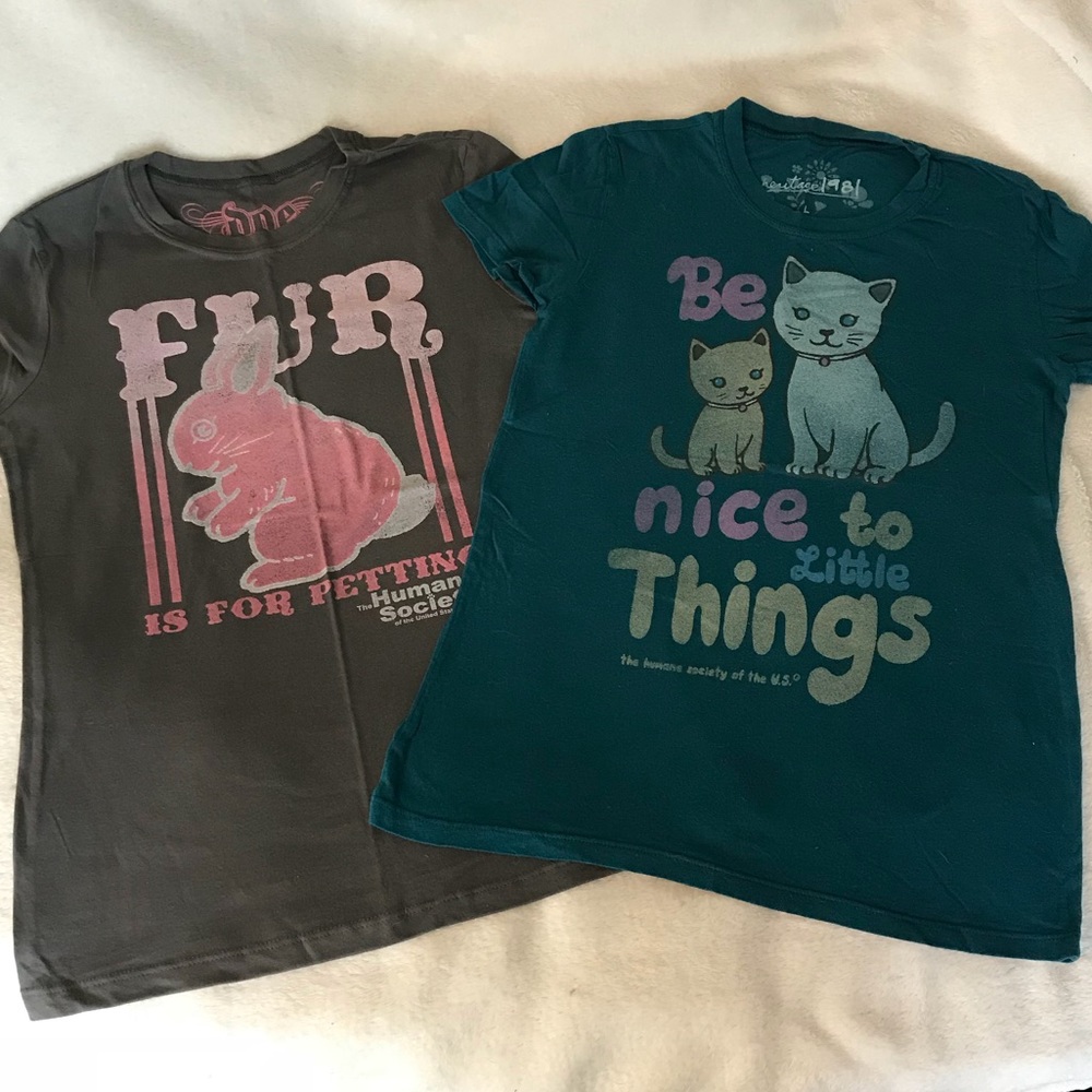2 Humane Society t-shirts